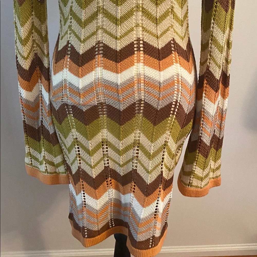 Forever 21 chevron sweater dress size large - Picture 3 of 8